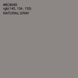 #8C8685 - Natural Gray Color Image